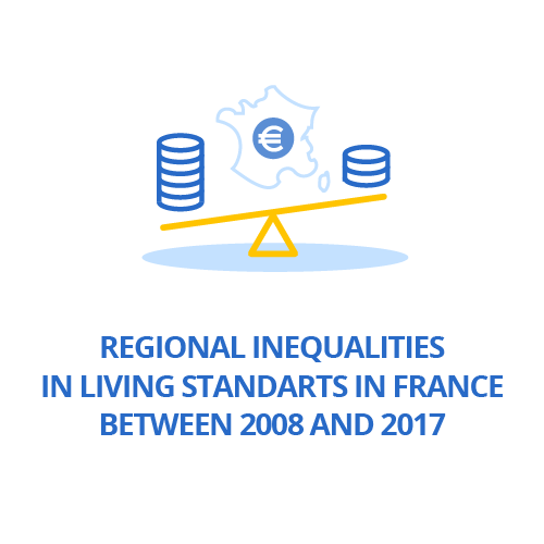 Regional inequalities in living standards in France between 2008 and 2017