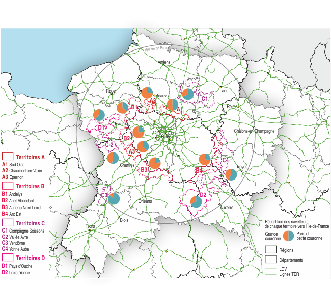 L Agglomeration Parisienne Dans Le Bassin Parisien Une Influence Forte Au Nord Et A L Ouest Et Plus Moderee A L Est Insee Analyses Ile De France 115