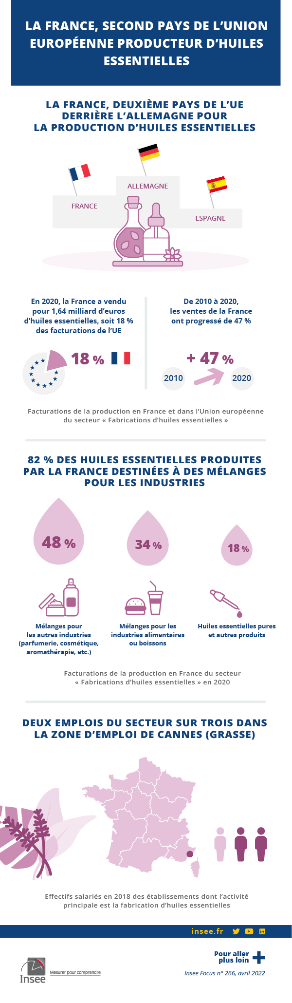 La France, second pays producteur d'huiles essentielles de l'Union  européenne - Insee Focus - 266